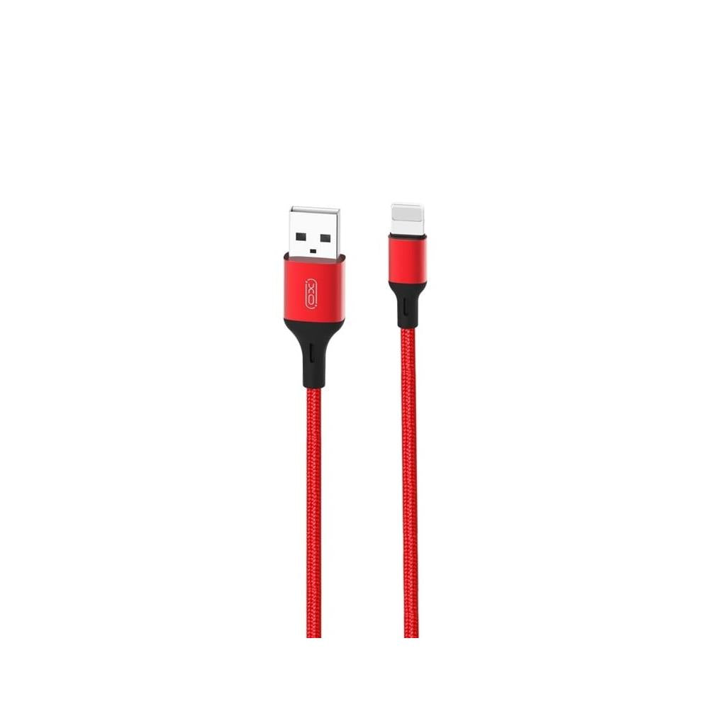 XO-NB143 Lightning to USB Fast Charging Cable Braided 2m Red